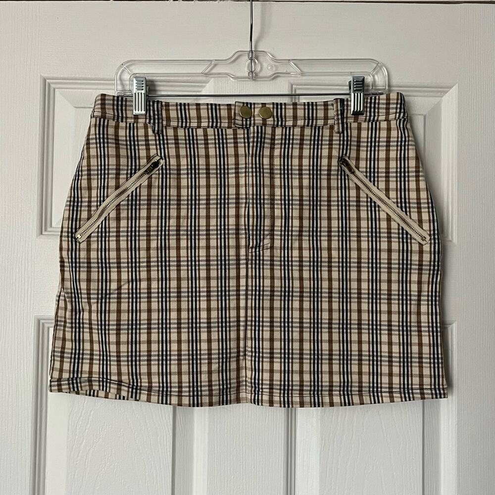 Forever 21 Zip Pocket Plaid Skirt - Size 30